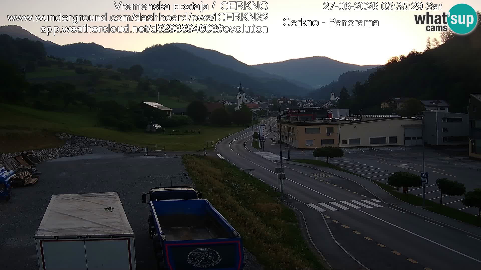 Cerkno city entrance Live Webcam