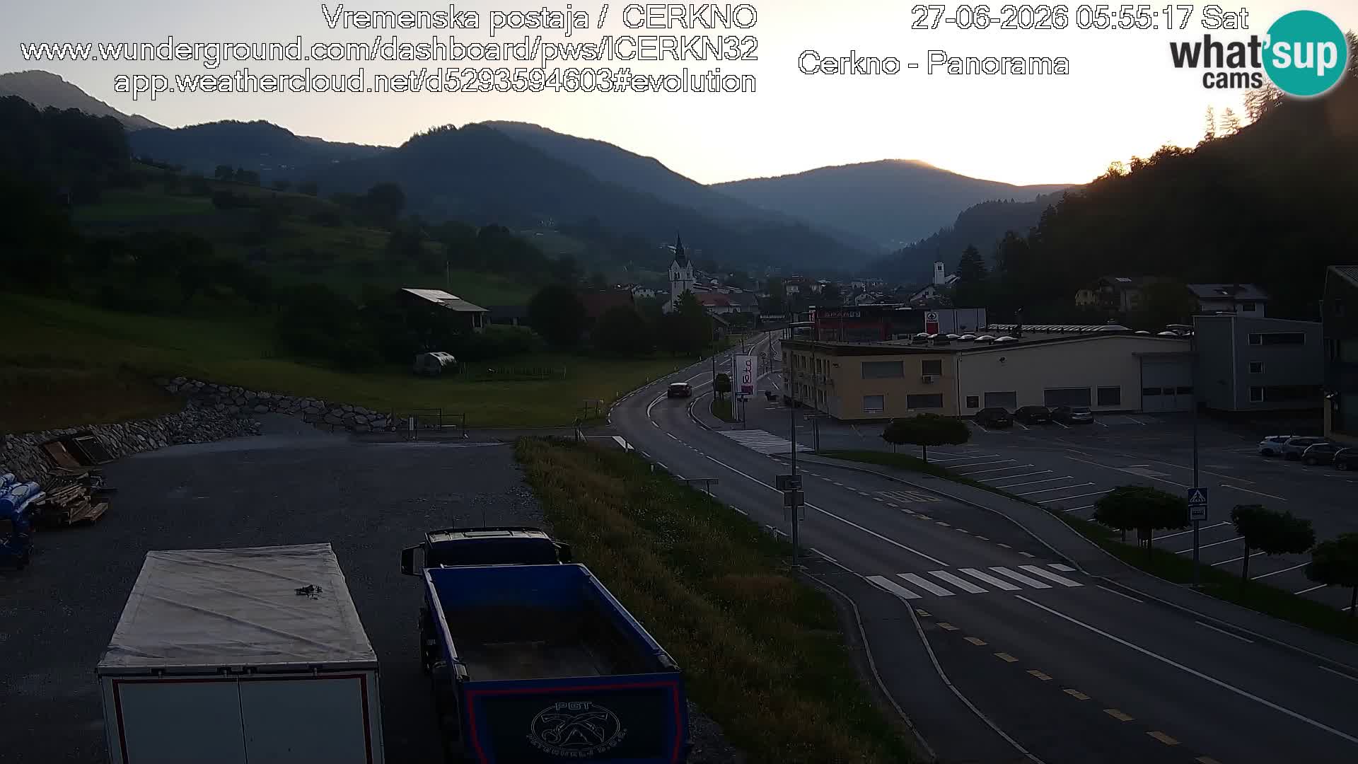 Webcam en direct – Entrée de la ville de Cerkno