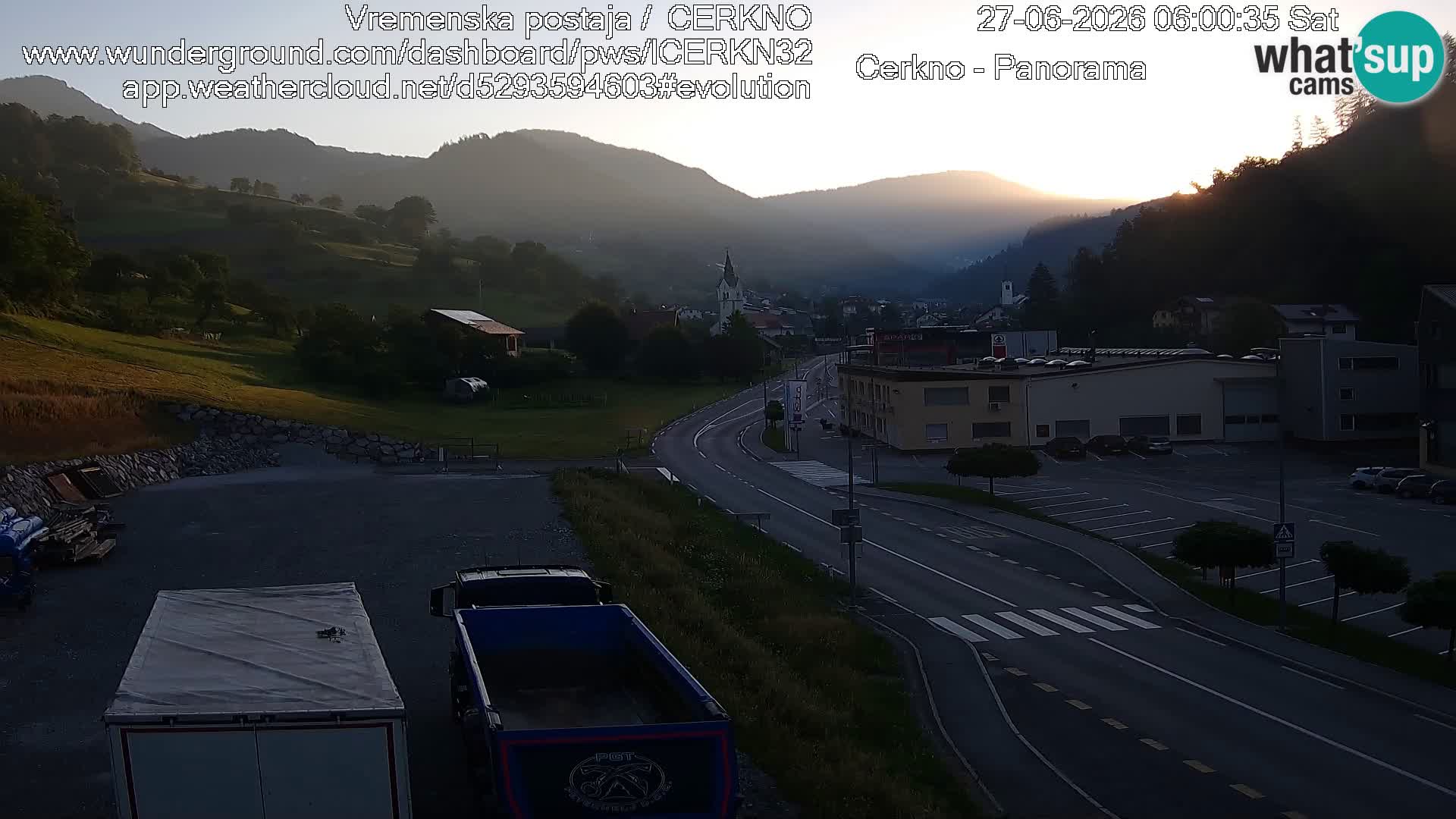 Cerkno city entrance Live Webcam