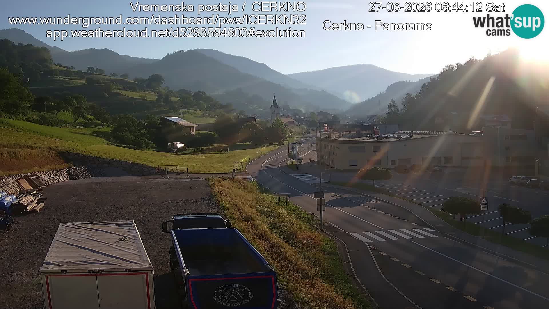 Cerkno entrada a la ciudad Webcam en vivo