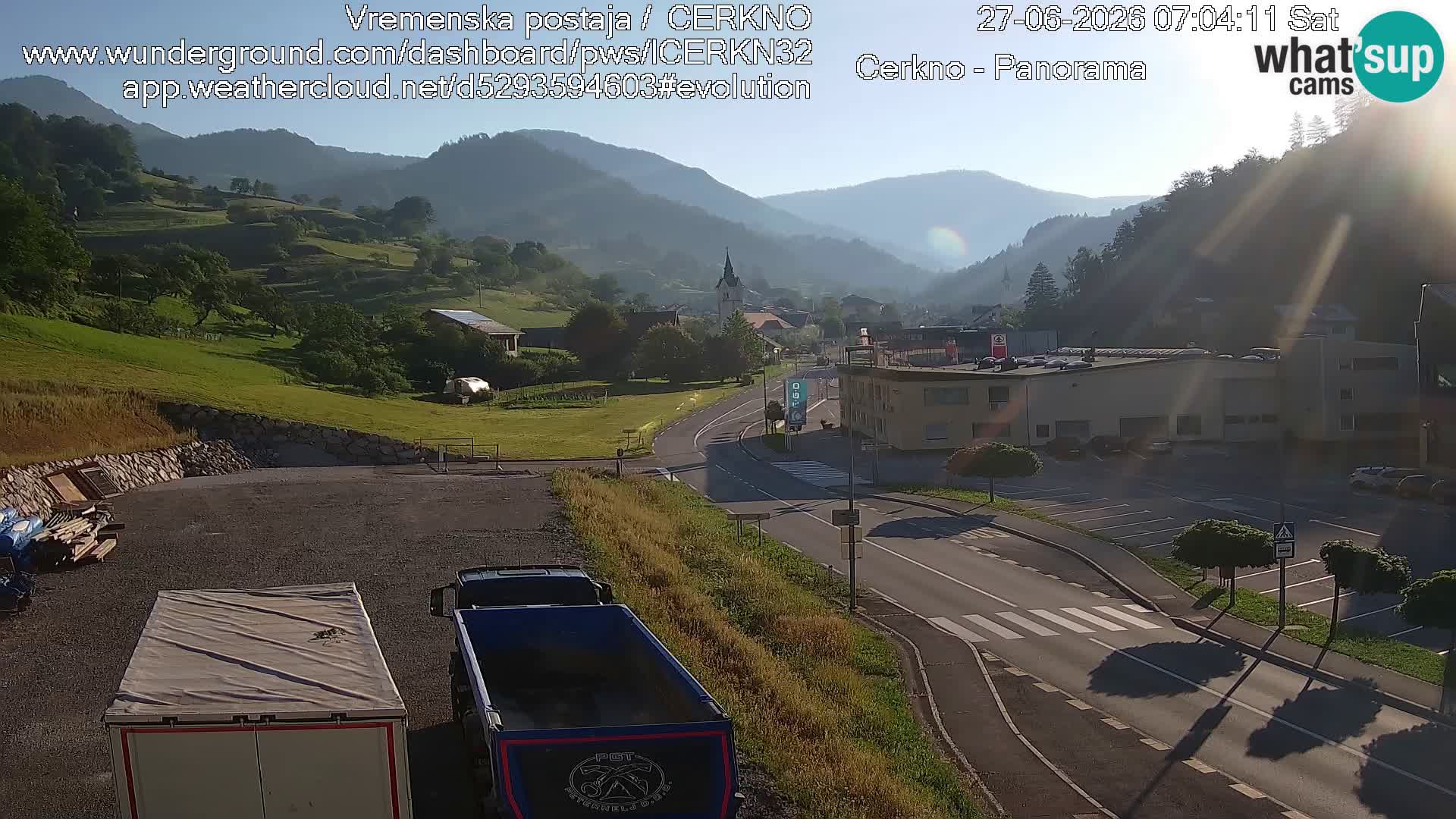 Cerkno city entrance Live Webcam