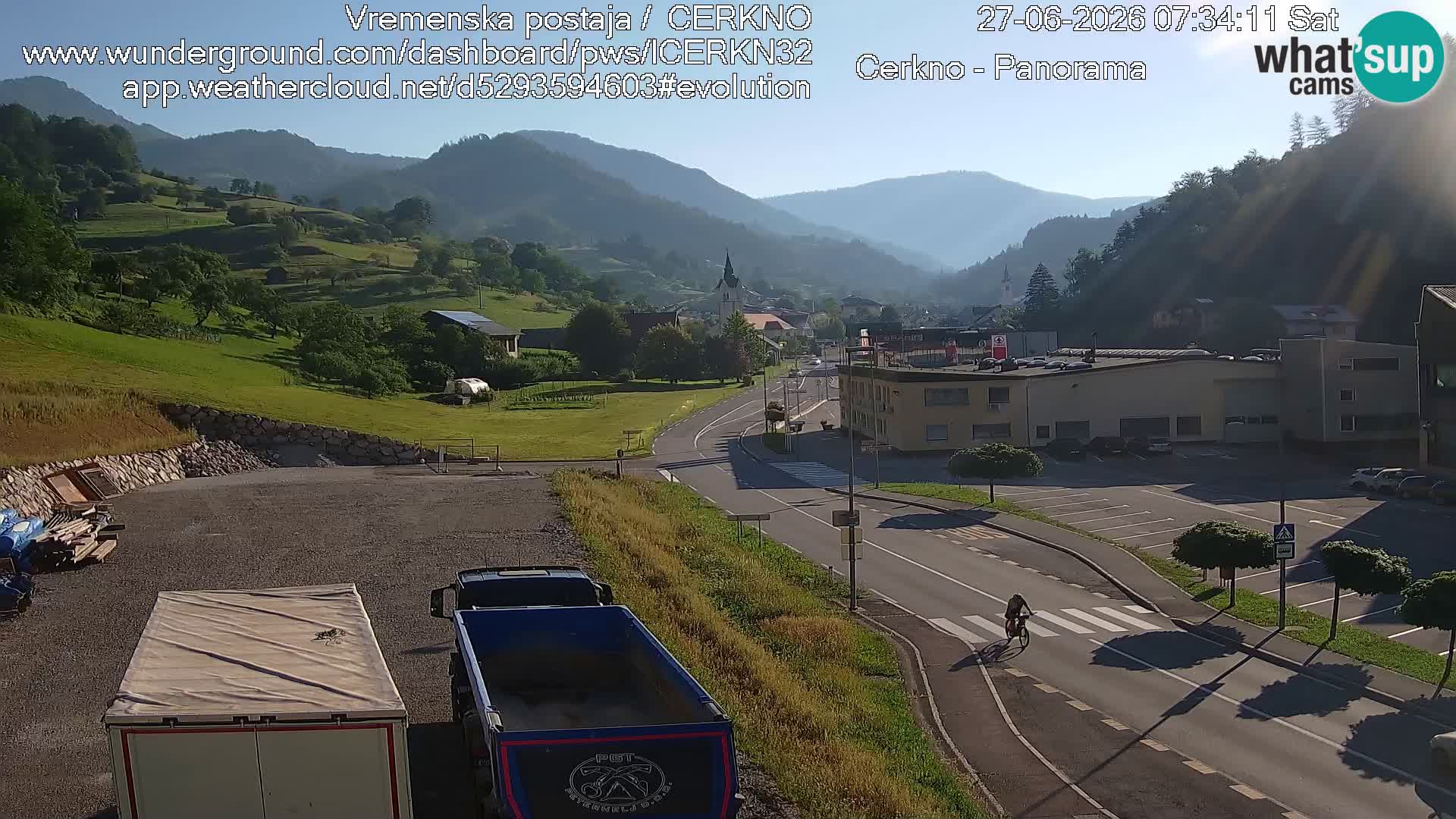 Cerkno city entrance Live Webcam