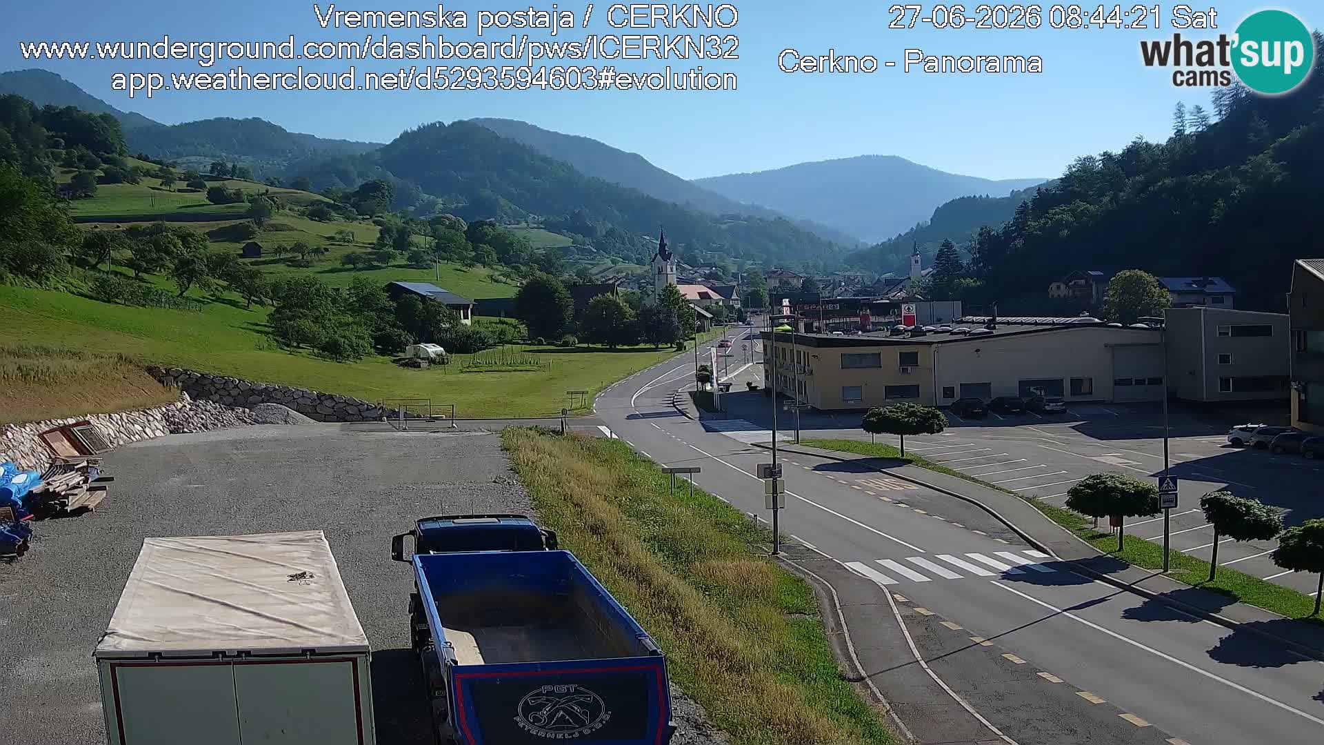 Cerkno entrada a la ciudad Webcam en vivo