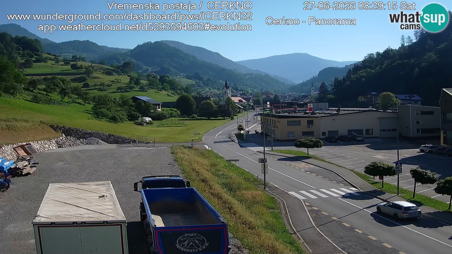 Webcam en direct – Entrée de la ville de Cerkno