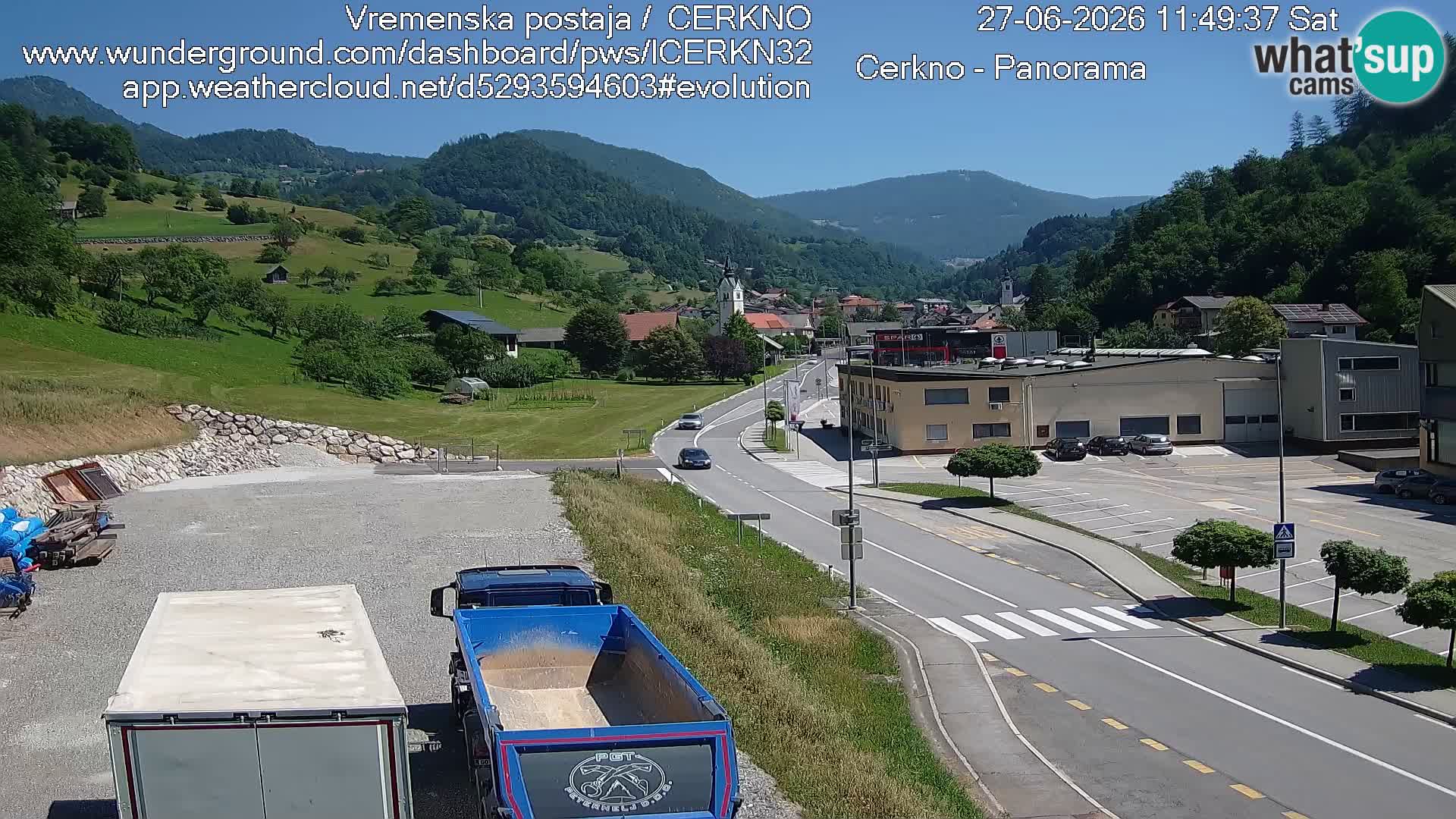 Cerkno entrada a la ciudad Webcam en vivo
