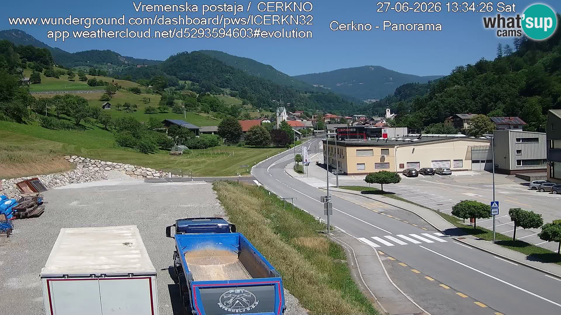 Cerkno city entrance Live Webcam