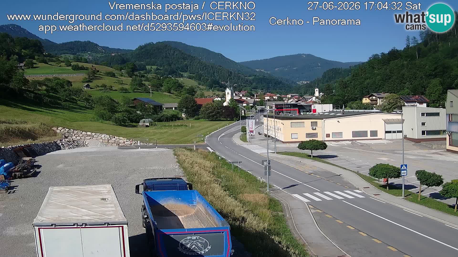 Cerkno entrada a la ciudad Webcam en vivo