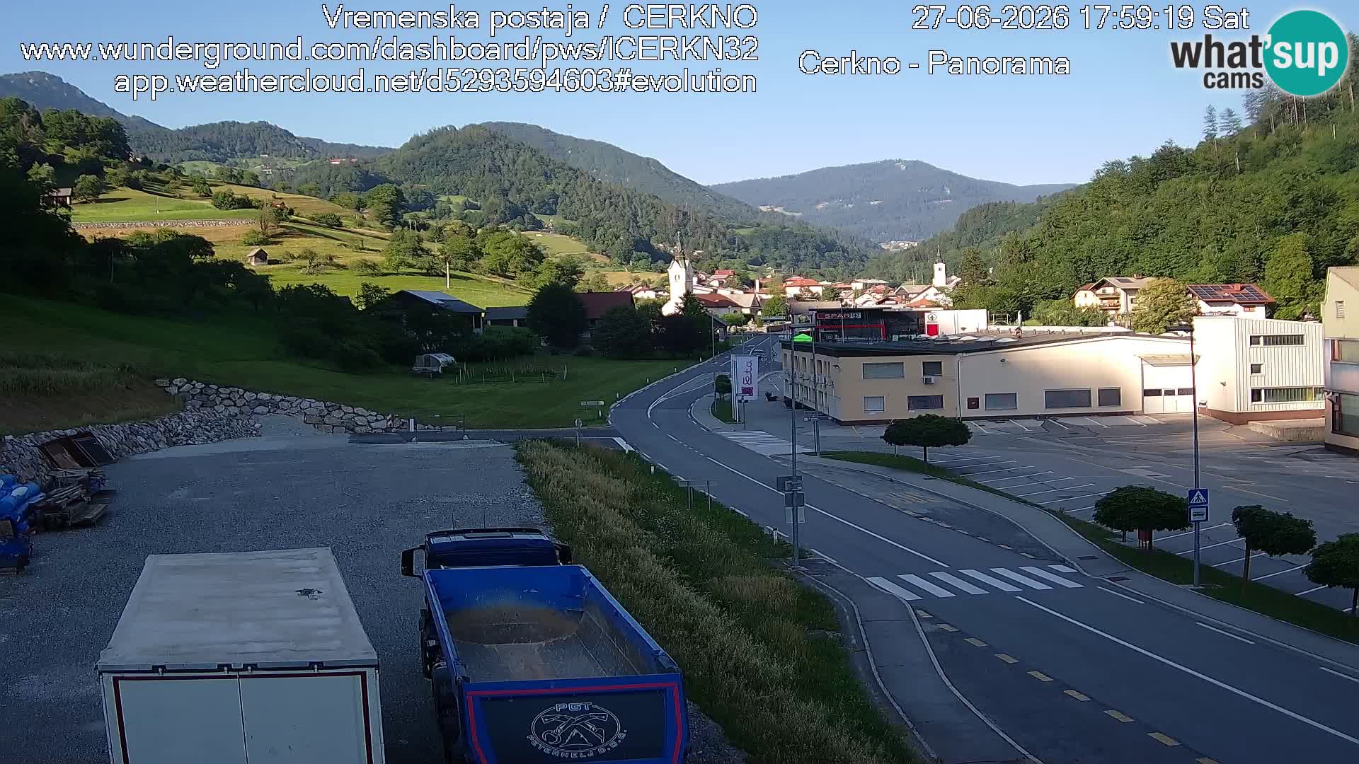 Cerkno city entrance Live Webcam