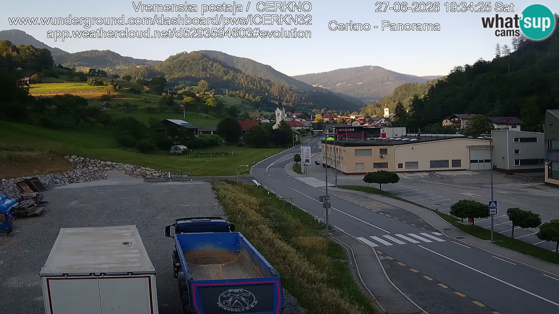 Cerkno entrada a la ciudad Webcam en vivo