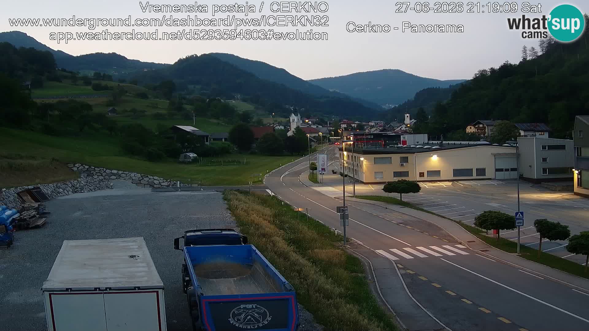 Cerkno city entrance Live Webcam