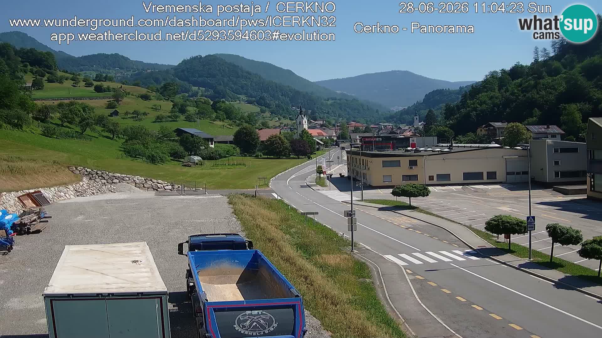 Cerkno city entrance Live Webcam