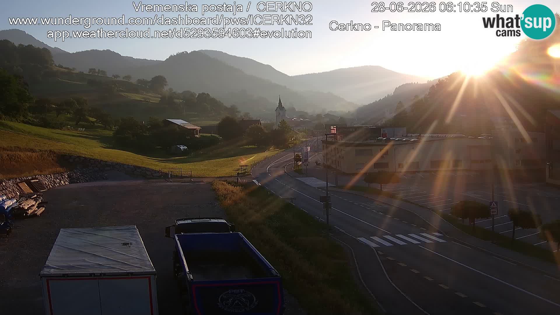 Cerkno city entrance Live Webcam