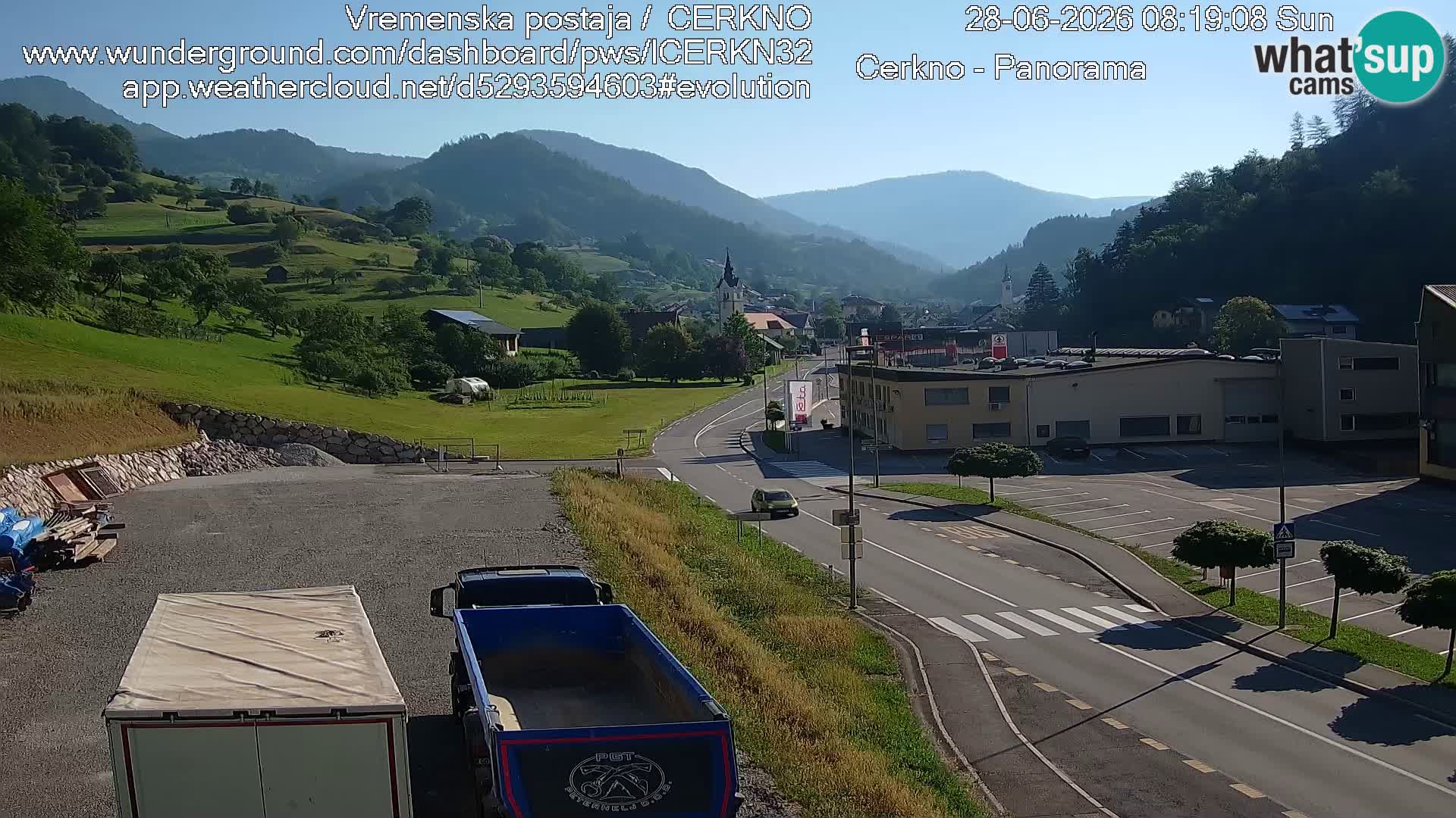 Cerkno city entrance Live Webcam