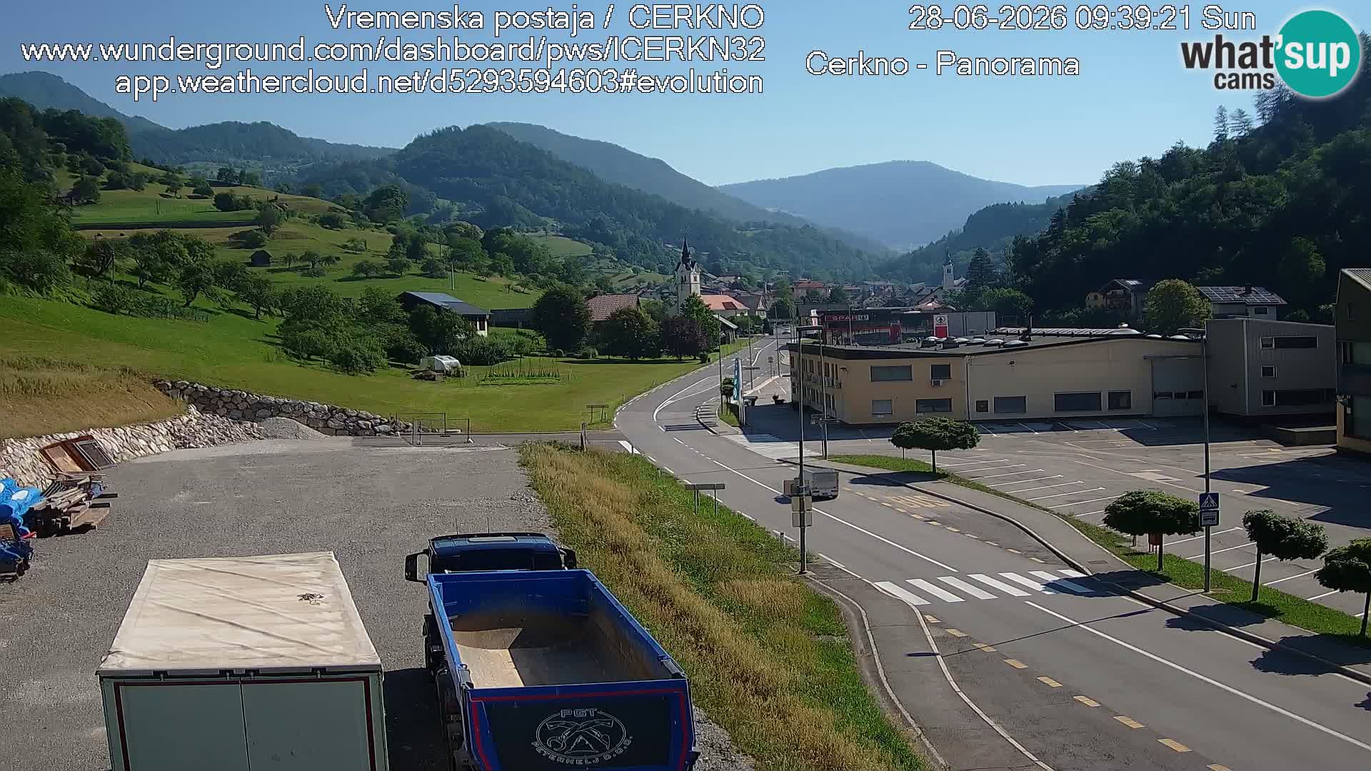 Cerkno city entrance Live Webcam