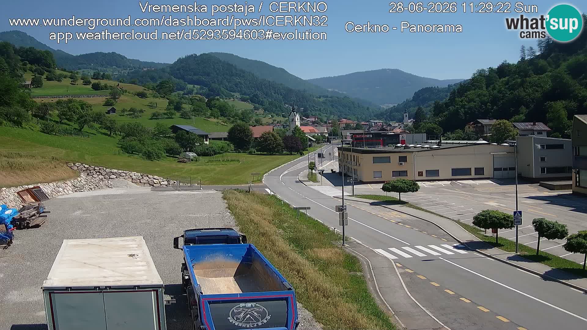Cerkno city entrance Live Webcam