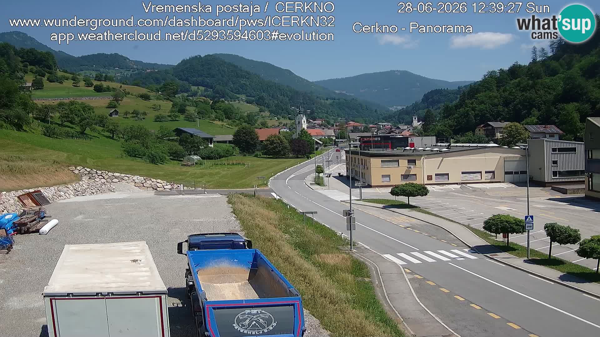 Cerkno city entrance Live Webcam