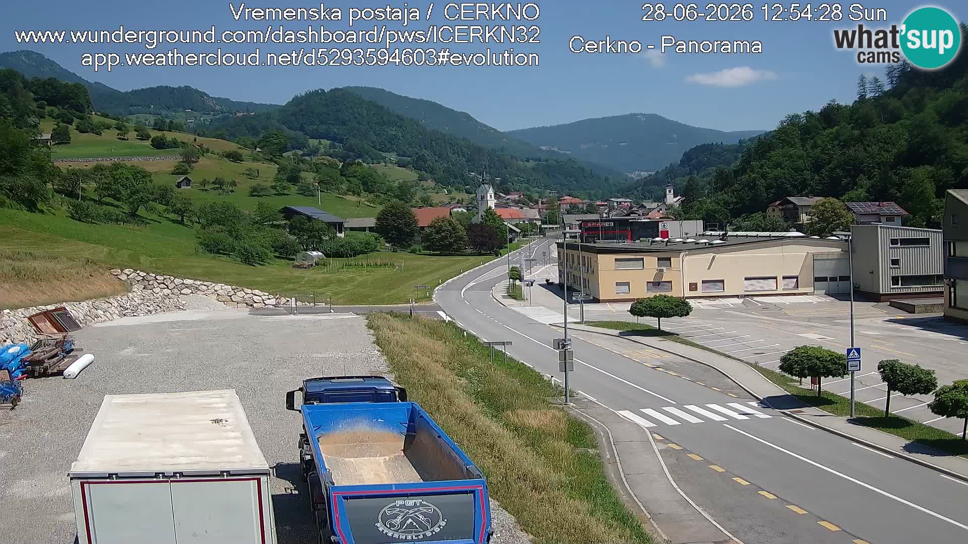Cerkno entrada a la ciudad Webcam en vivo