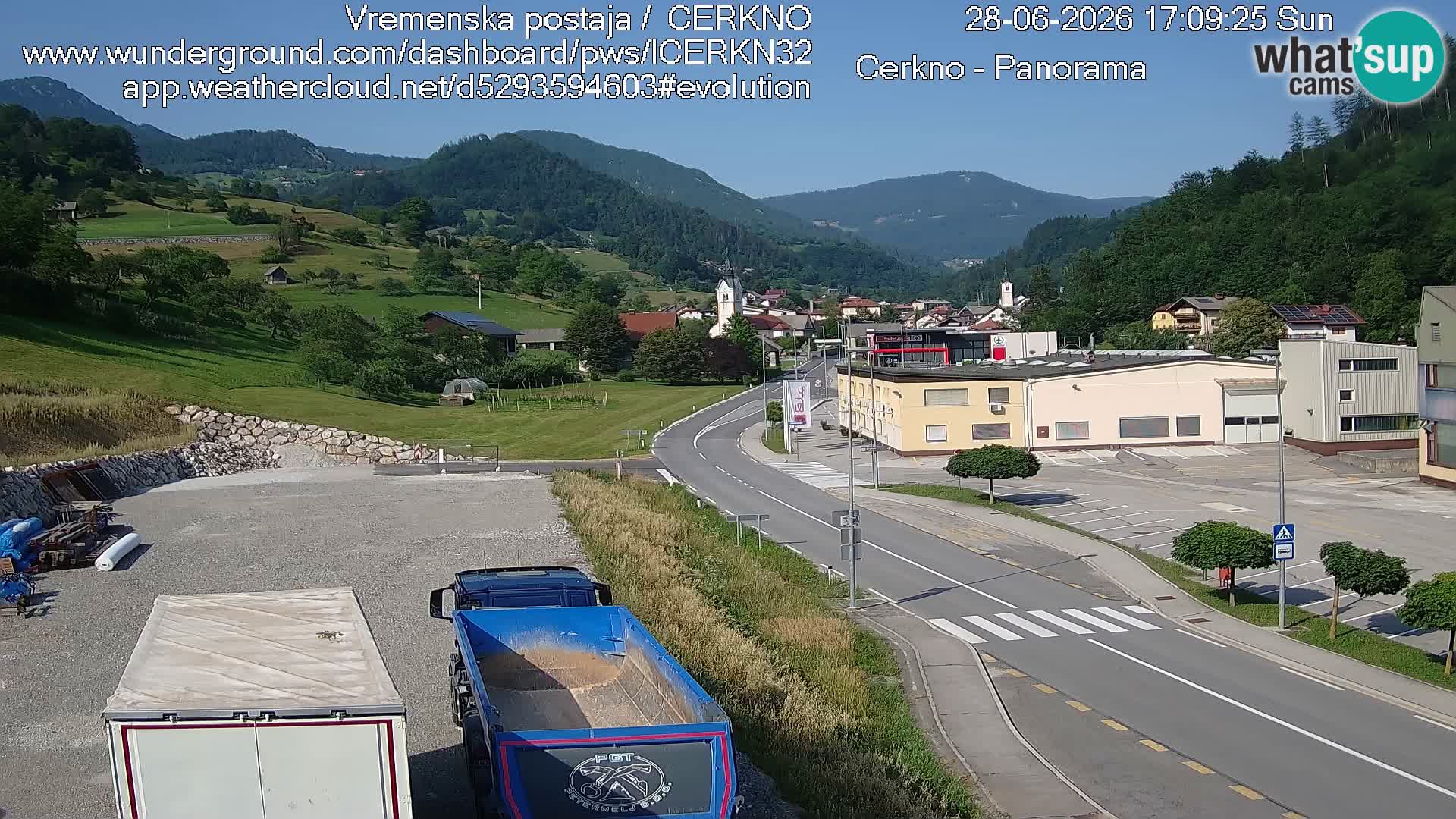 Cerkno city entrance Live Webcam