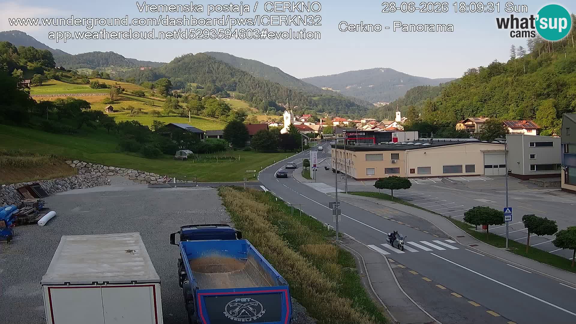 Cerkno city entrance Live Webcam