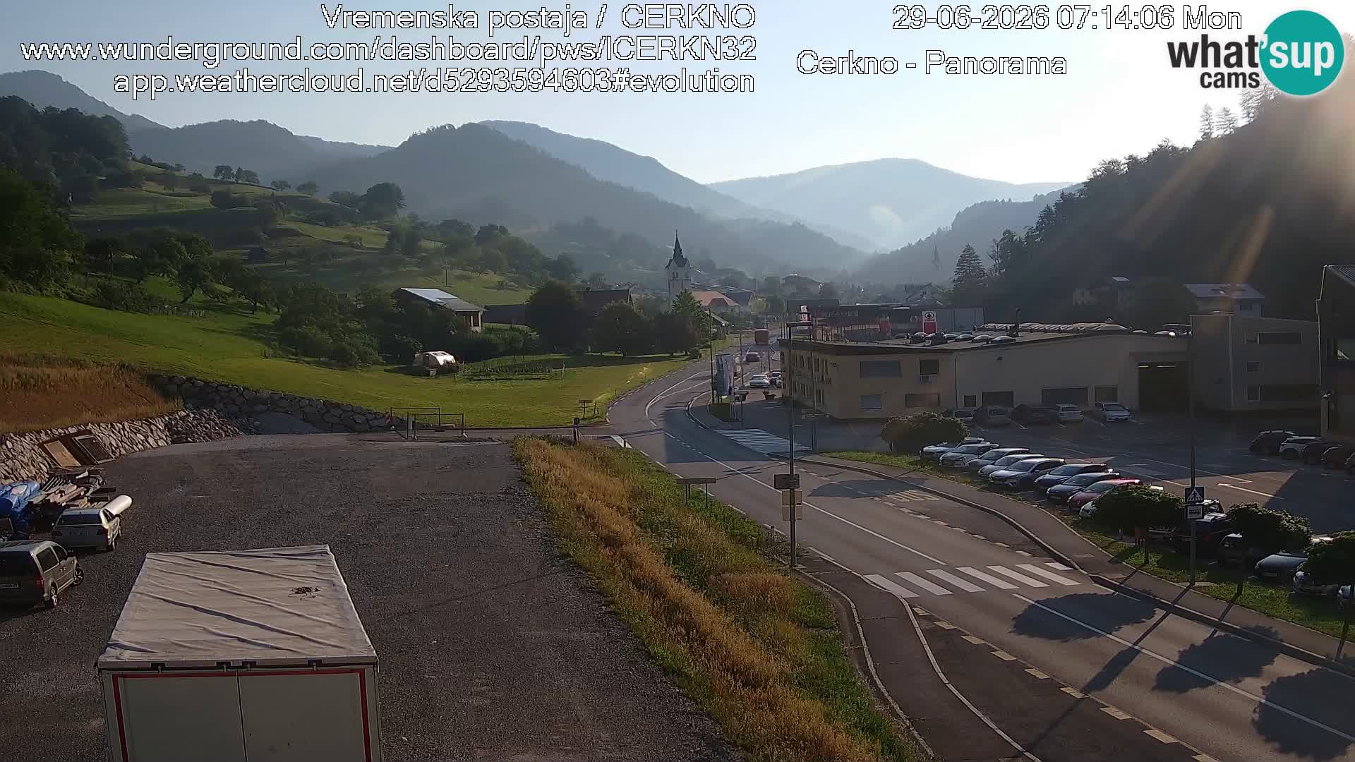 Cerkno city entrance Live Webcam