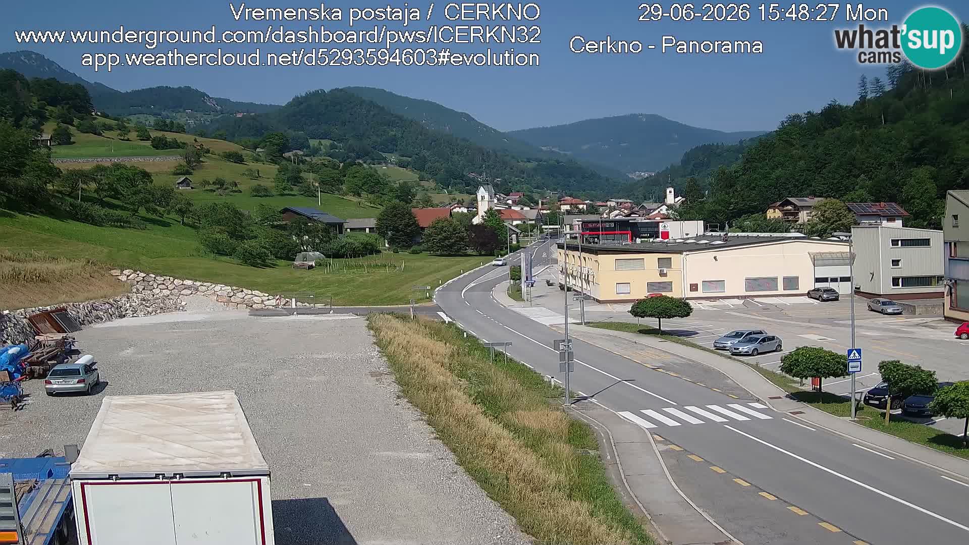 Cerkno city entrance Live Webcam