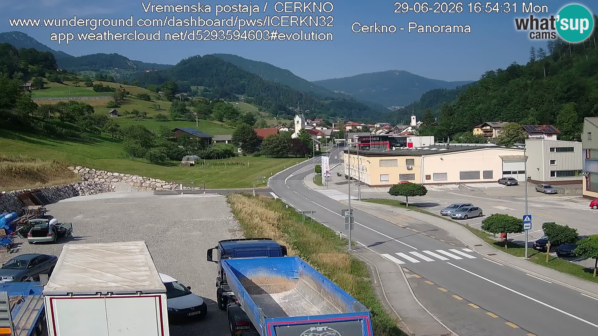 Cerkno city entrance Live Webcam