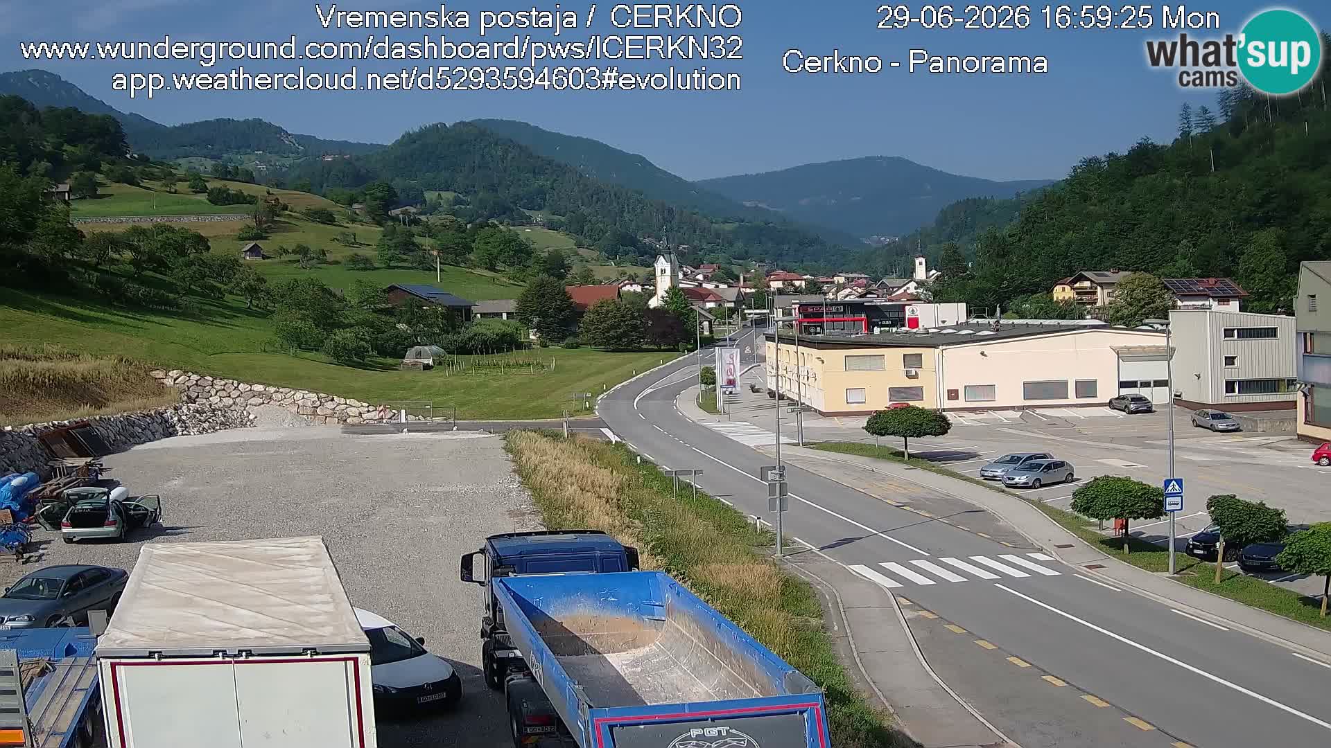 Cerkno city entrance Live Webcam