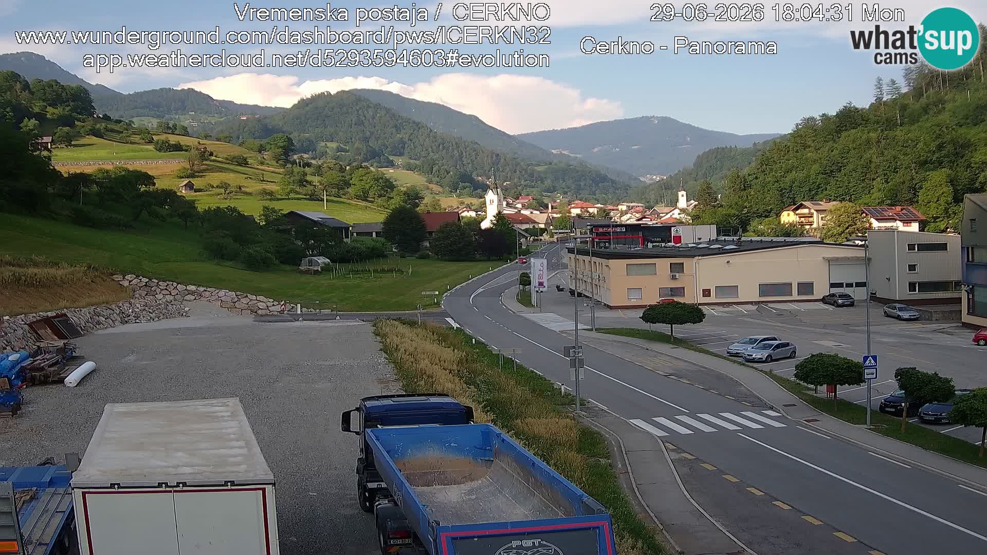 Cerkno city entrance Live Webcam