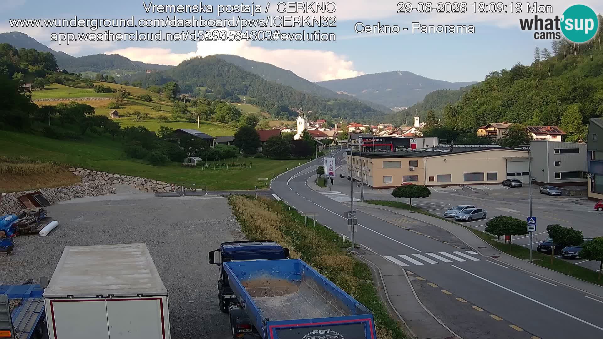 Cerkno city entrance Live Webcam