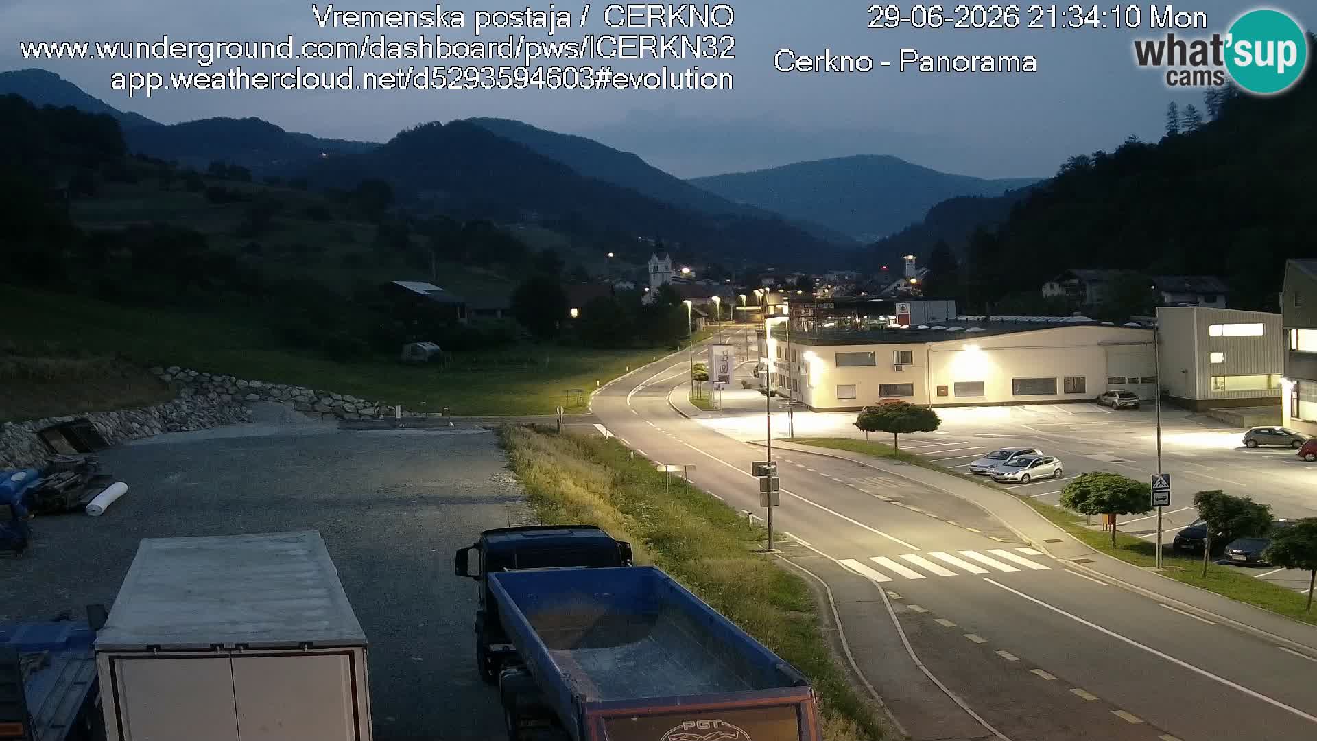Cerkno city entrance Live Webcam