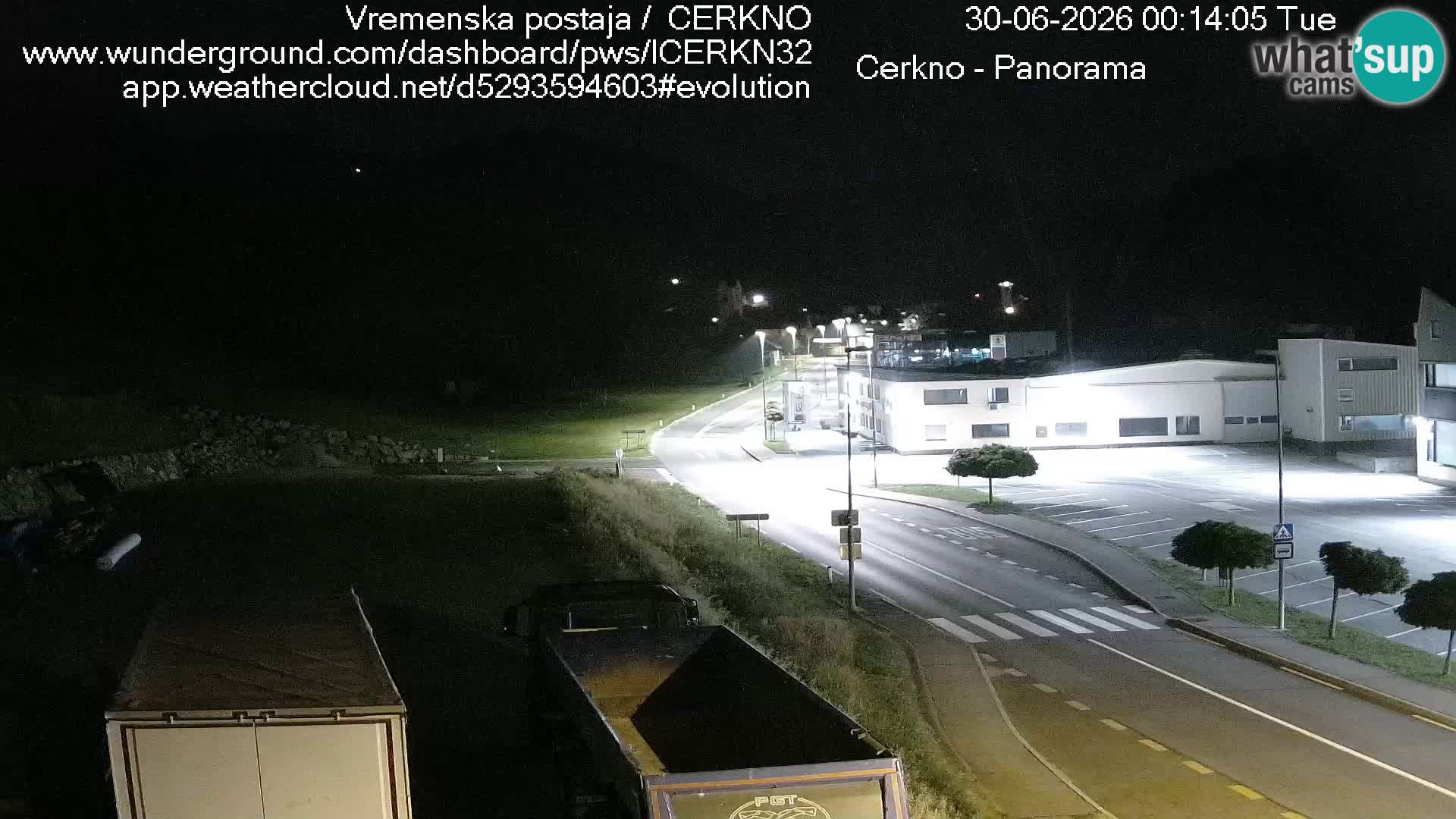 Cerkno city entrance Live Webcam