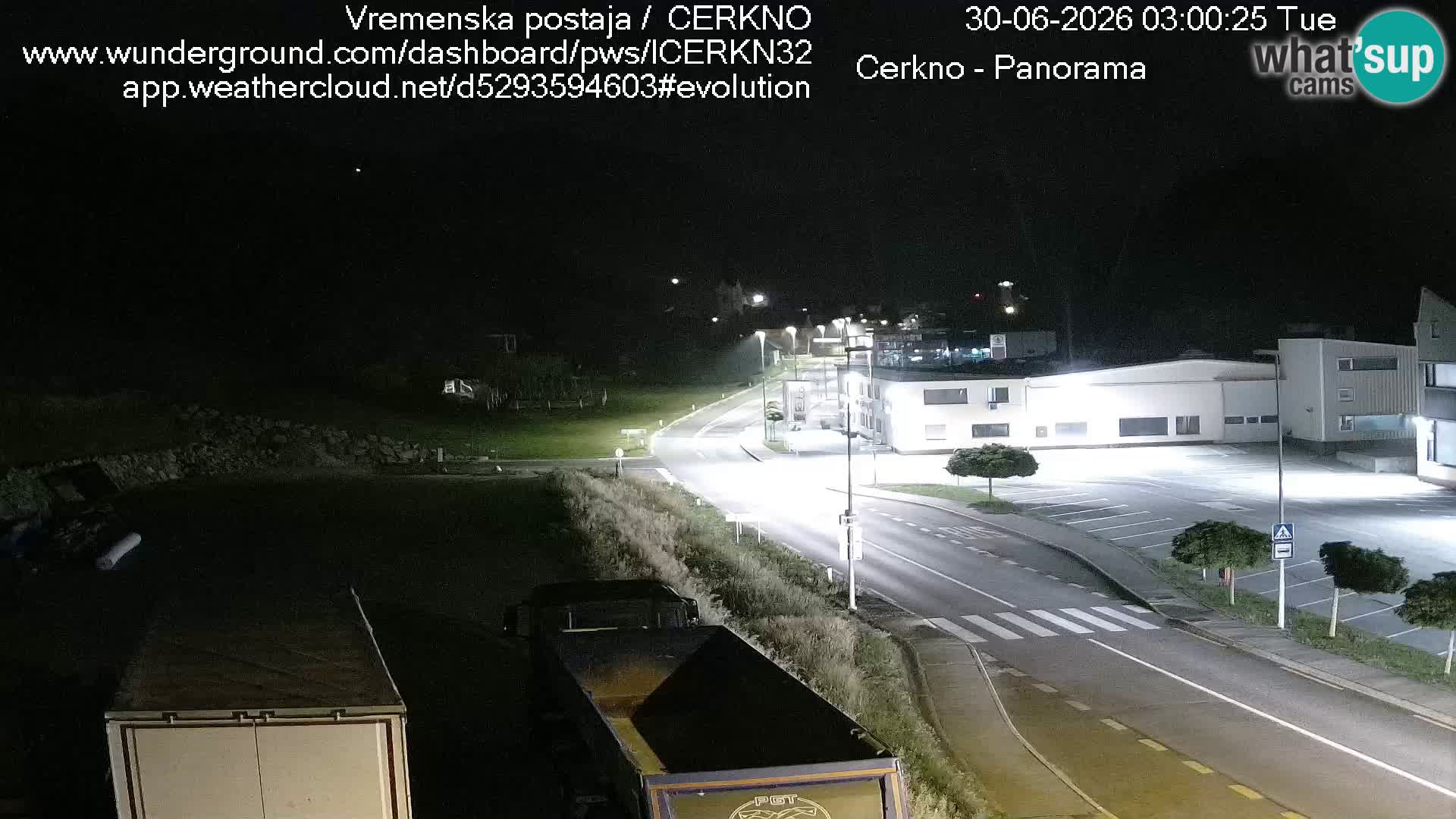 Cerkno city entrance Live Webcam