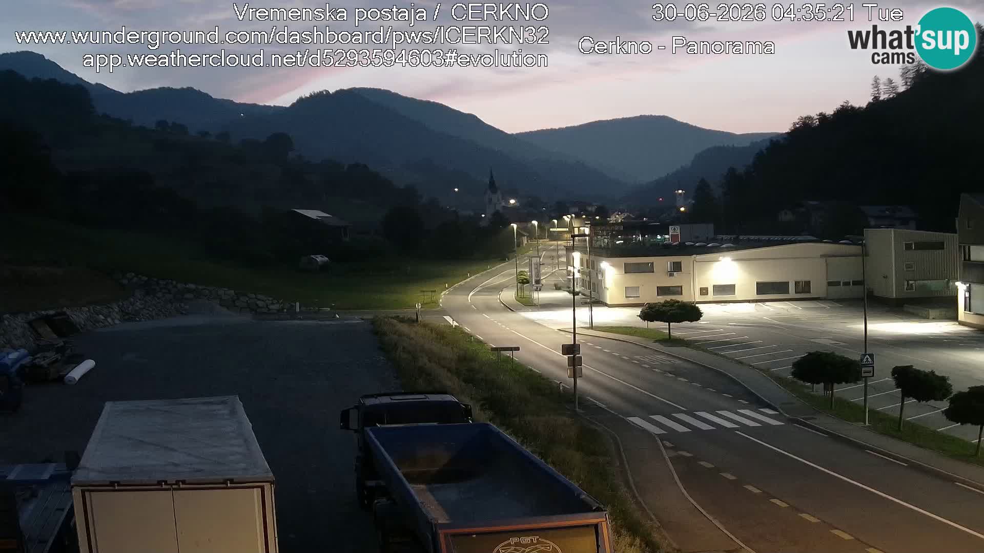 Cerkno city entrance Live Webcam