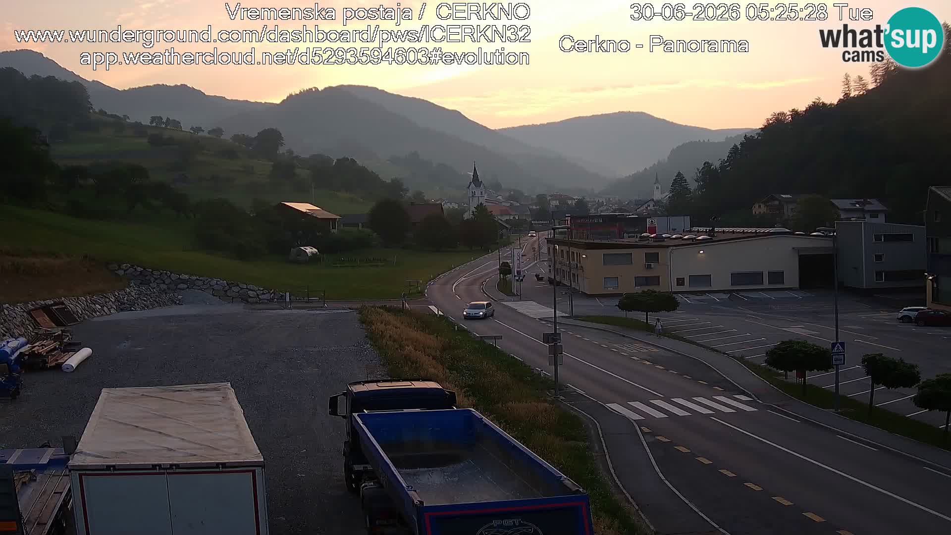 Cerkno city entrance Live Webcam