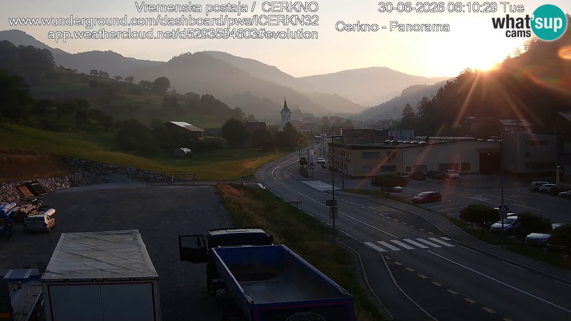Cerkno entrada a la ciudad Webcam en vivo