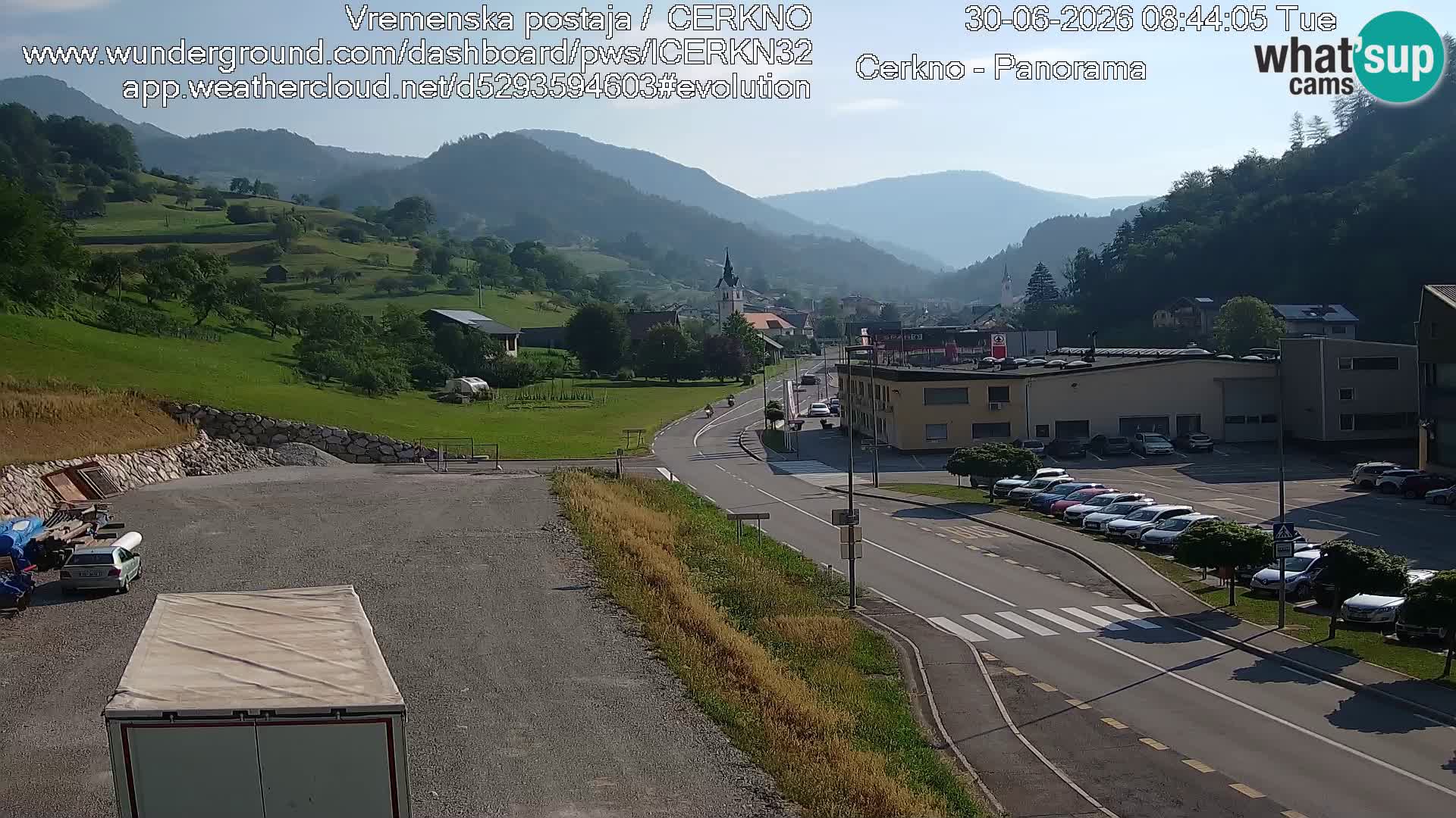 Cerkno city entrance Live Webcam