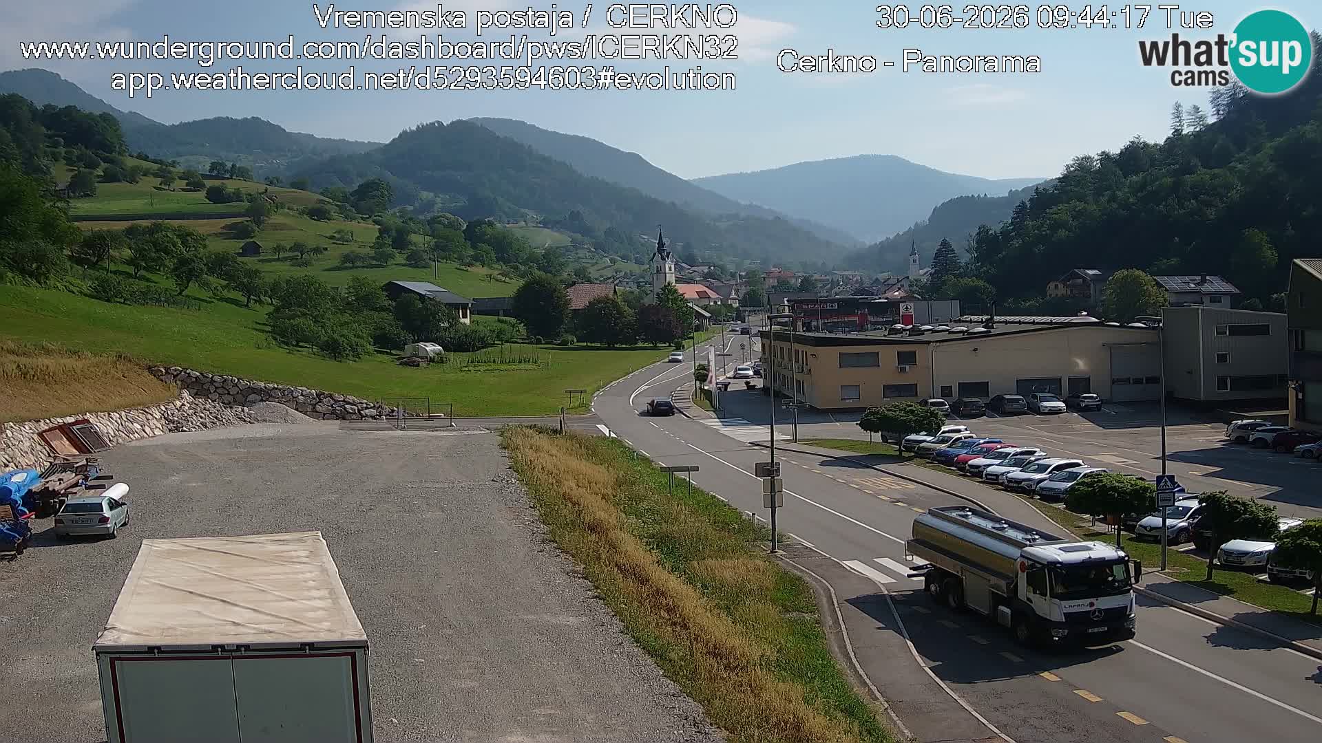 Cerkno city entrance Live Webcam