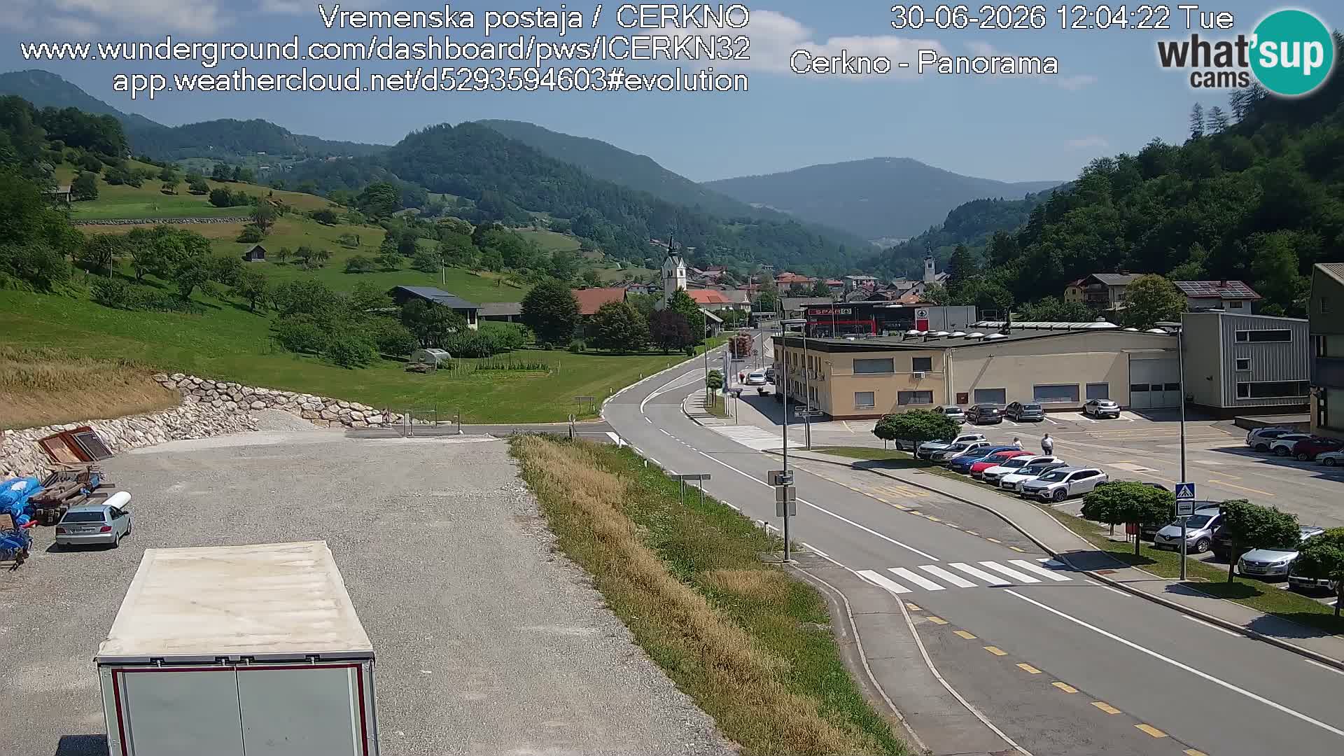 Cerkno entrada a la ciudad Webcam en vivo