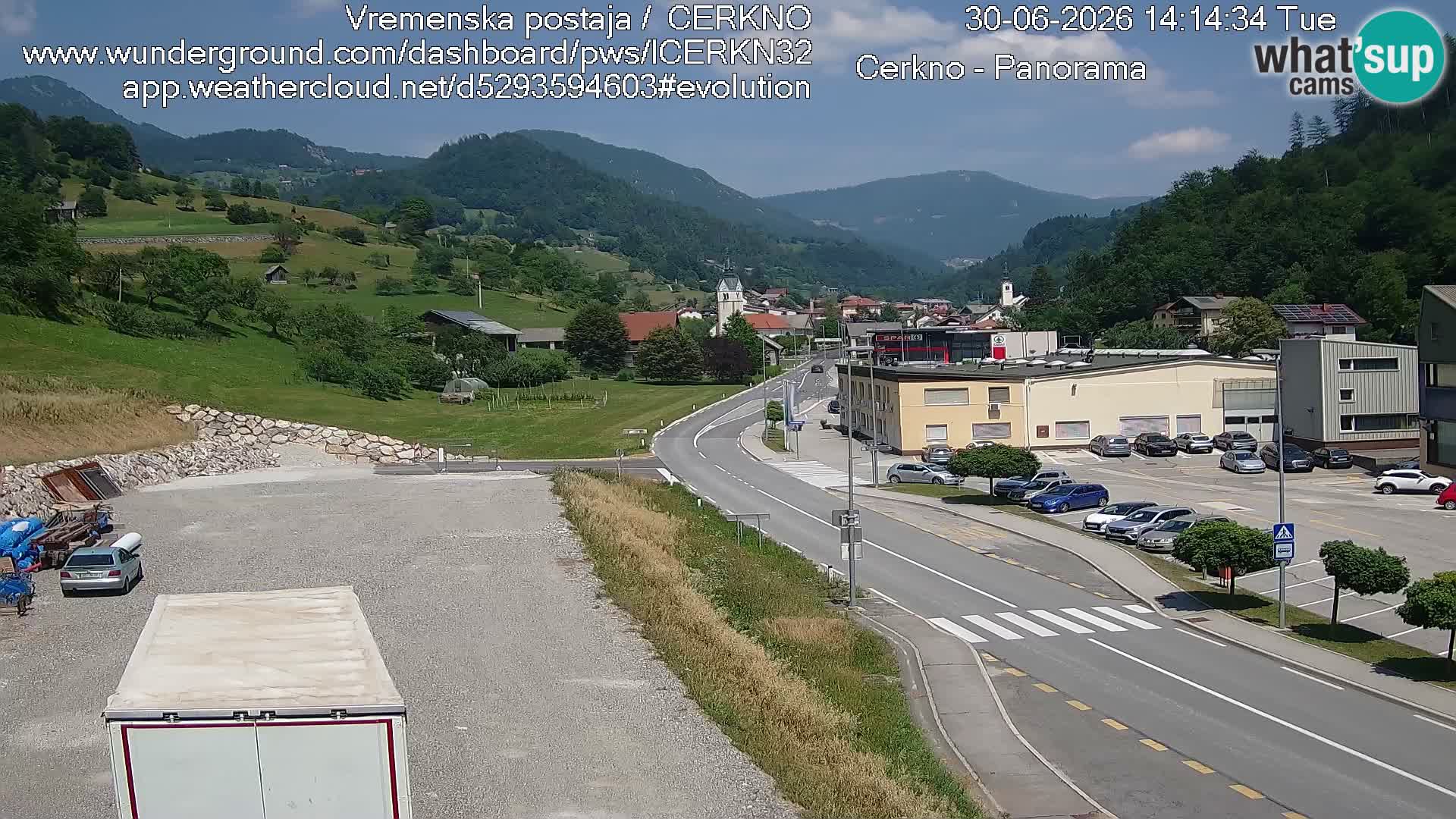 Cerkno entrada a la ciudad Webcam en vivo