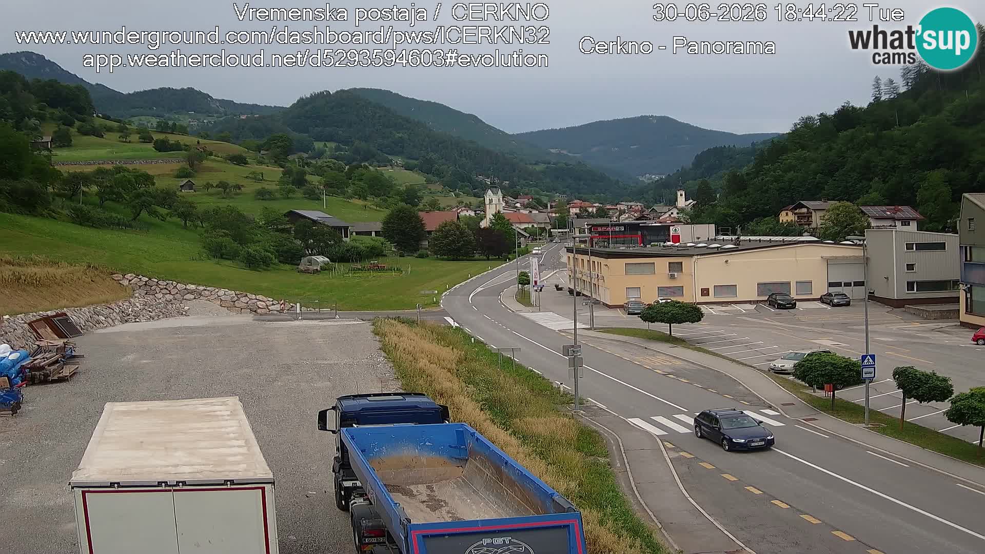 Cerkno city entrance Live Webcam