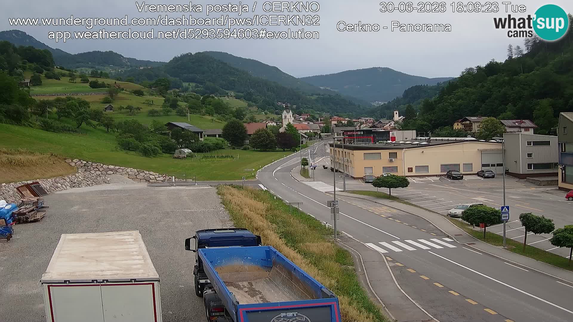 Cerkno city entrance Live Webcam