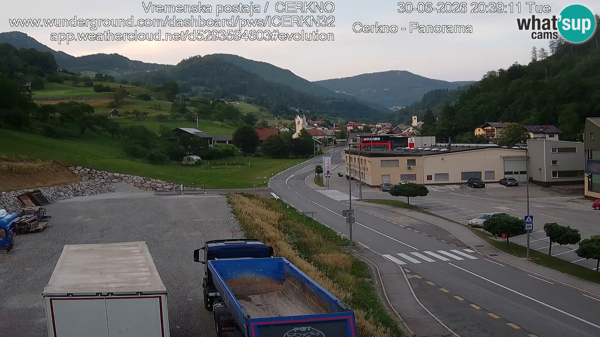 Cerkno city entrance Live Webcam