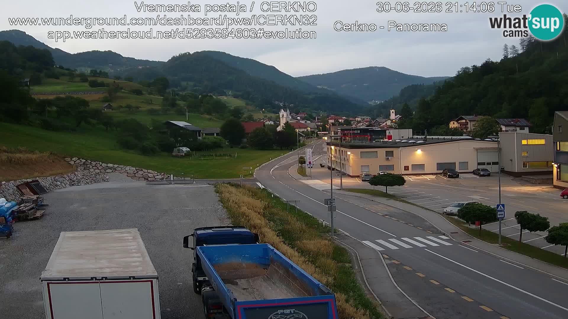 Cerkno city entrance Live Webcam