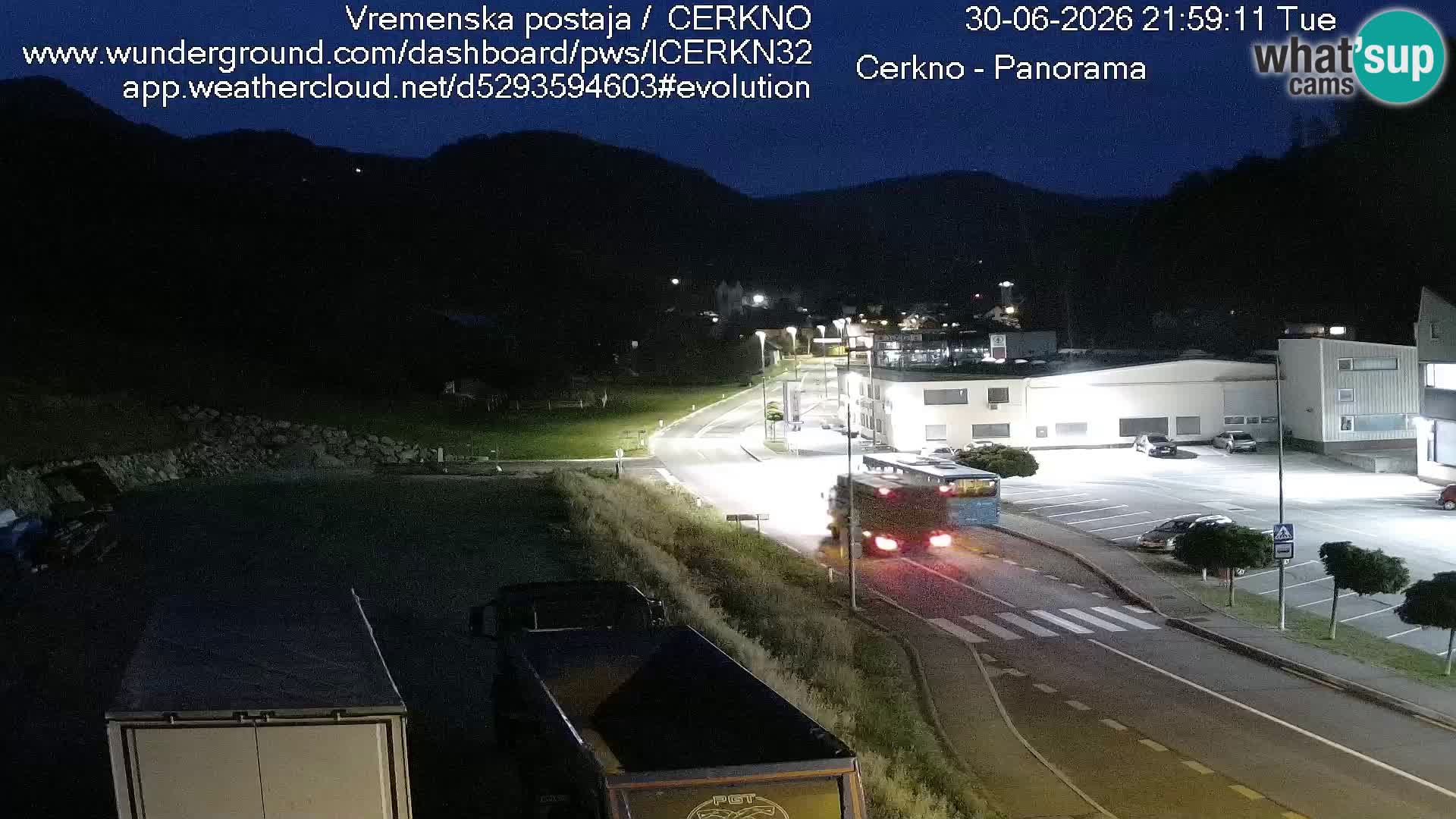 Cerkno city entrance Live Webcam