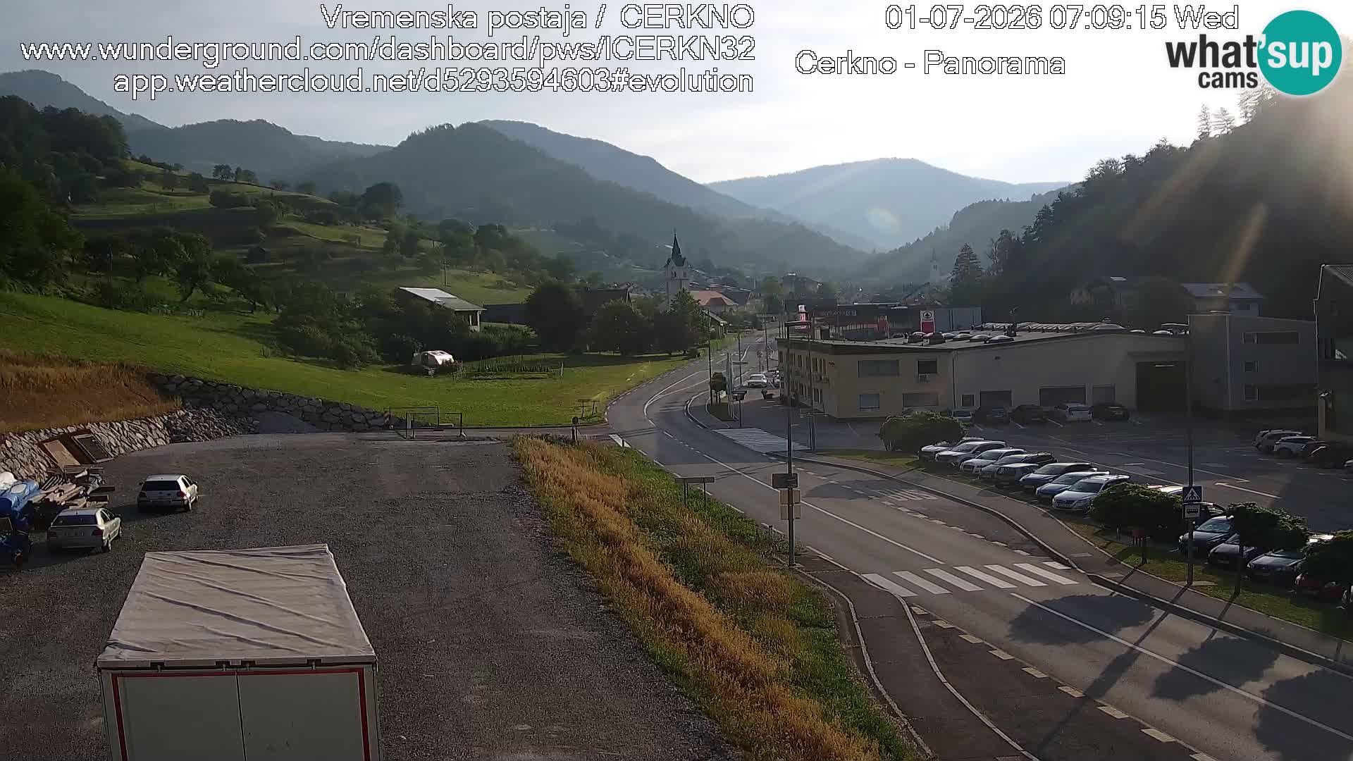 Cerkno entrada a la ciudad Webcam en vivo