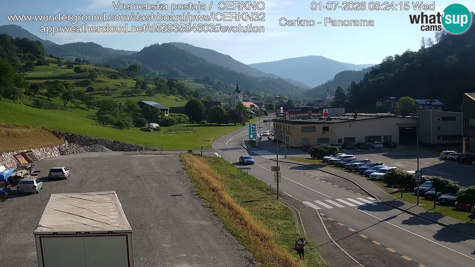 Cerkno entrada a la ciudad Webcam en vivo
