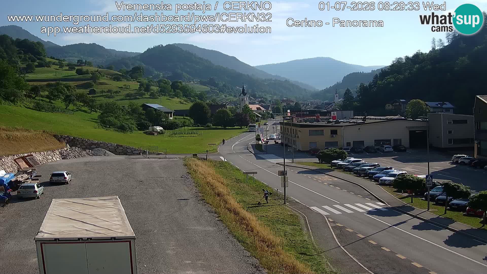 Cerkno entrada a la ciudad Webcam en vivo