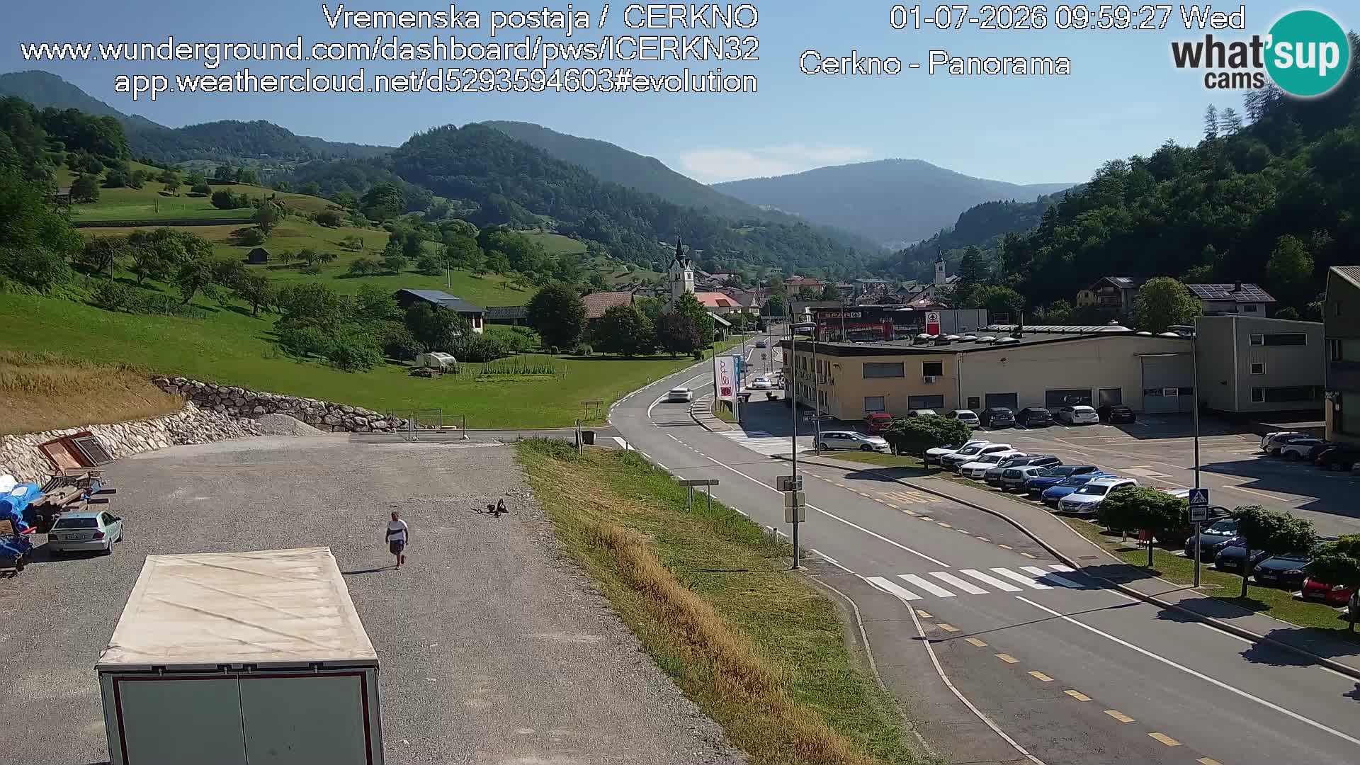 Cerkno entrada a la ciudad Webcam en vivo