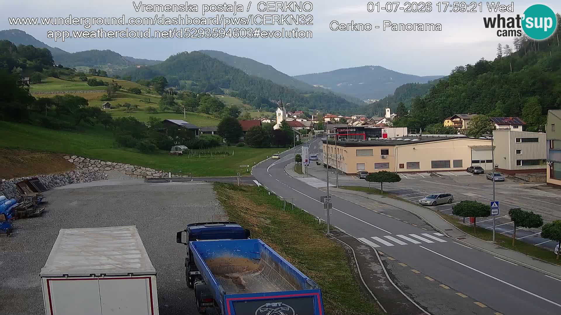 Cerkno city entrance Live Webcam