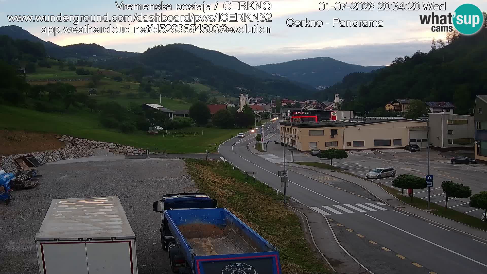 Cerkno city entrance Live Webcam
